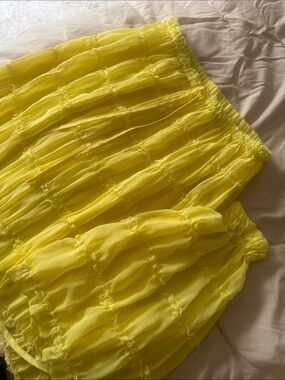 Bright Yellow Ruffled Skirt